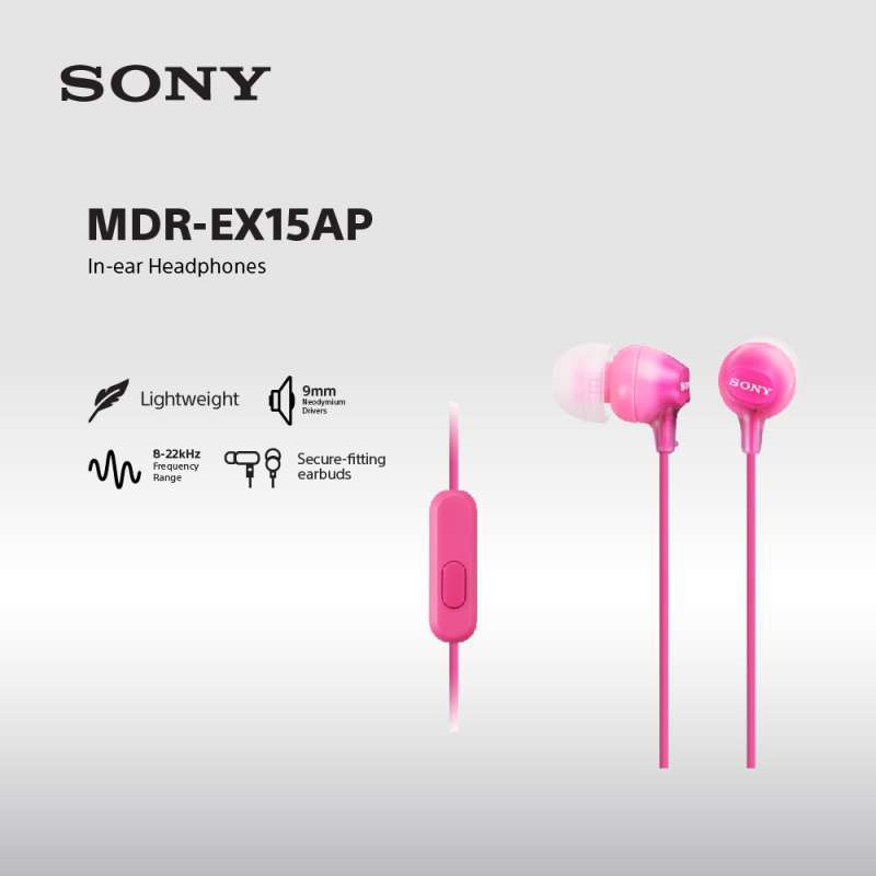 Promo Sony Mdr-ex15ap Handsfree In-ear Pink Sony Earphone