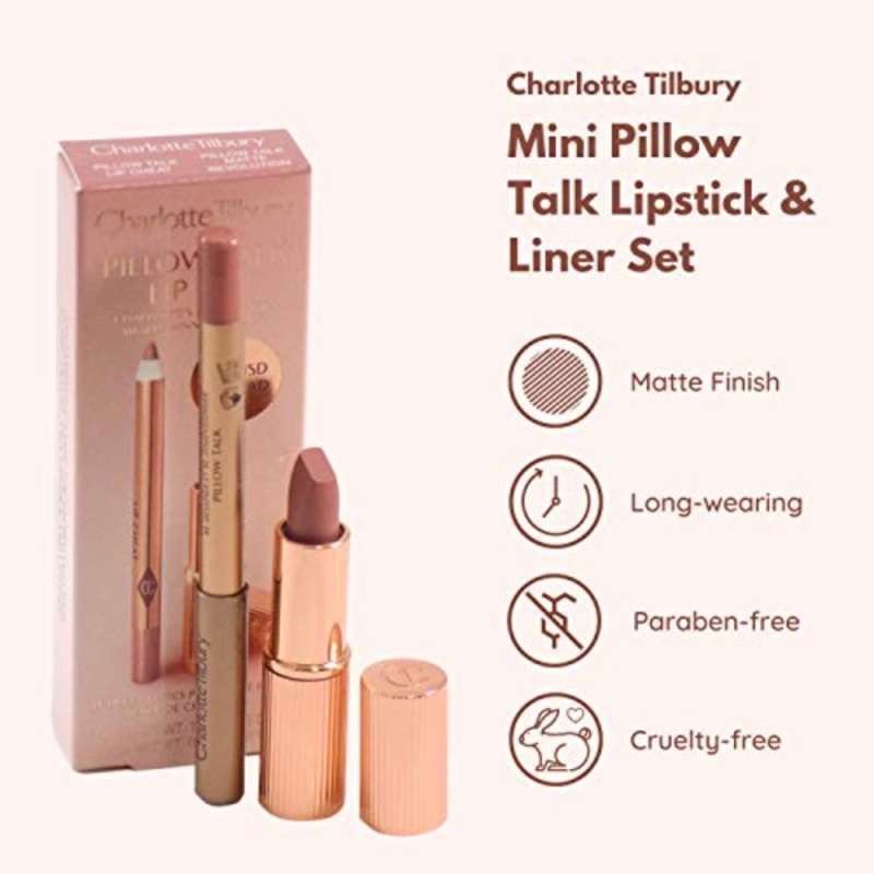 Jual Charlotte Tilbury Pillow Talk Mini Matte Revolution,Duo Set di