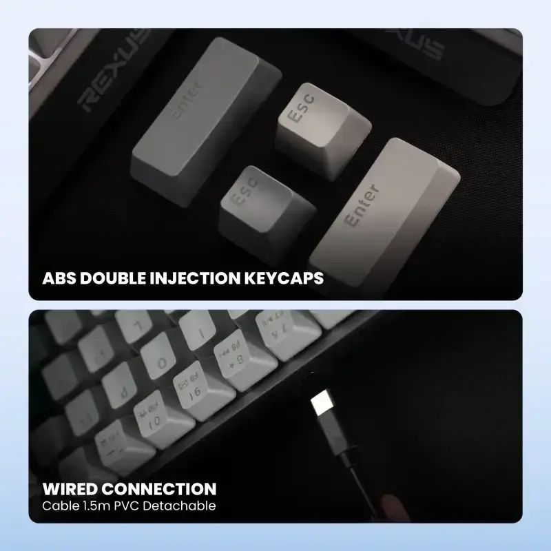 Promo Rexus Heroic Kx3 Keyboard Gaming Mechanical 65% Layout ...