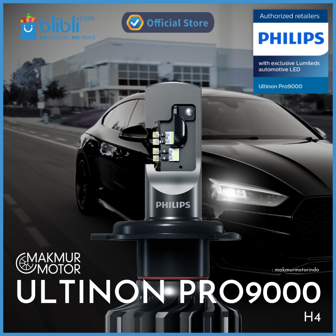 Jual Philips Ultinon Pro9000 H4 5800K 12/24V ( GARANSI 36 BULAN ) di ...