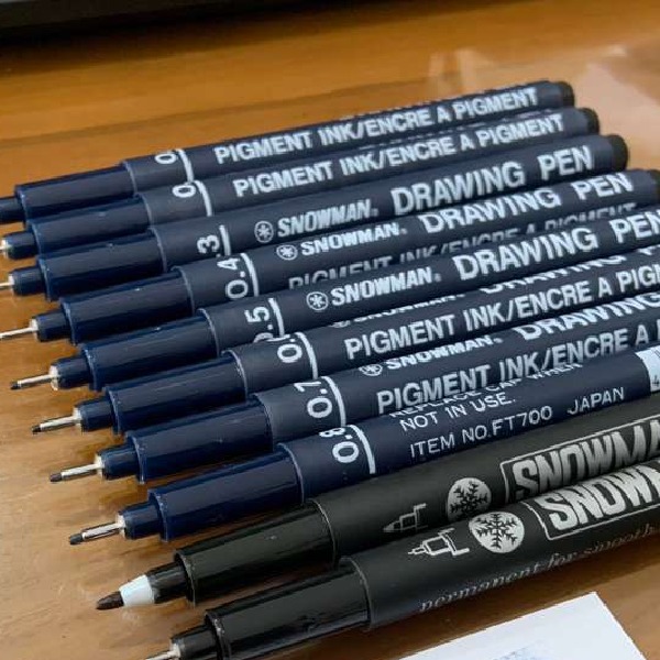 Snowman drawing pen discount