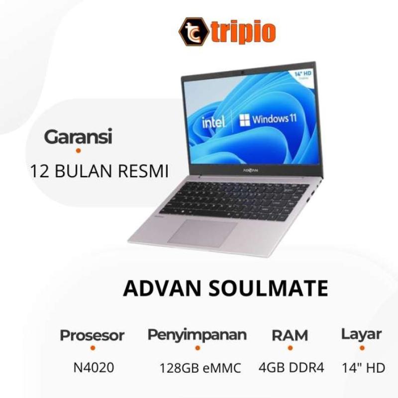 Jual Laptop Nb Advan Soulmate N4020 4gb 128gb 14hd Win11 Di Seller ...