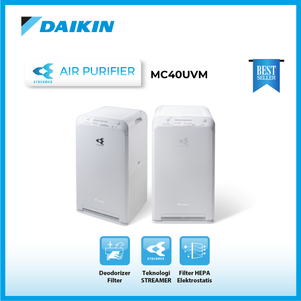 Promo DAIKIN Air Purifier MC40UVM6 Pembersih Udara HEPA Filter Diskon