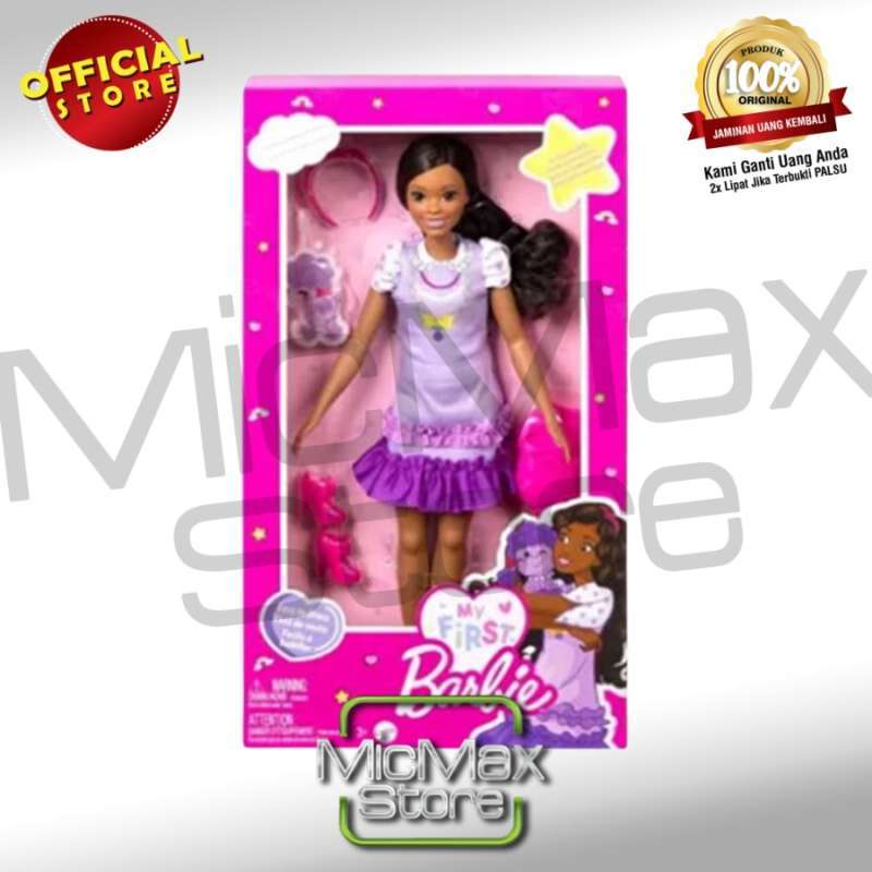 Barbie My First Barbie Doll Assorted HLL18, Warna Ungu