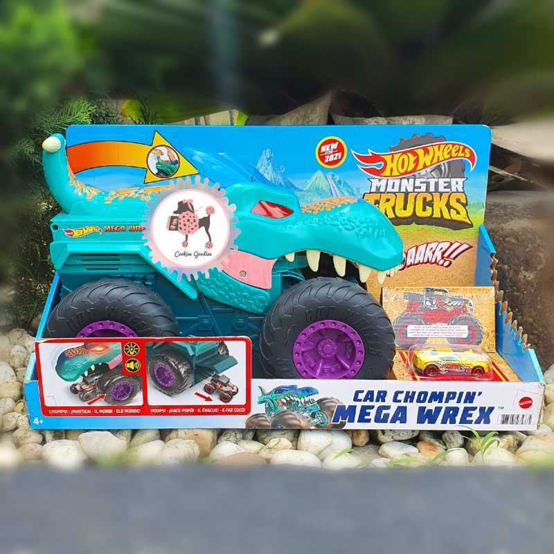 Jual Hot Wheels Monster Trucks Car Chompin Mega Wrex di Seller