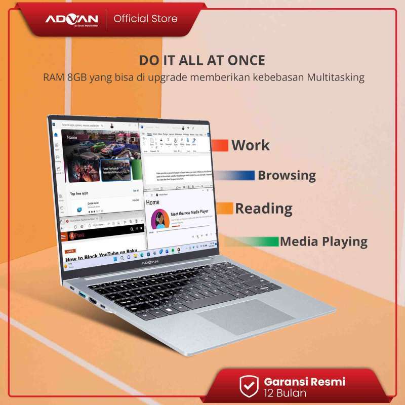 Jual Advan Workpro Laptop Intel Core I5 1035g7 Fhd Ips 14 Ram 8gb Ssd ...