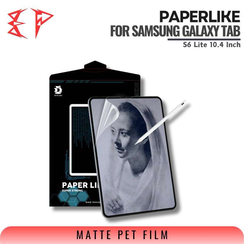 TRIPLEDI Screen Protector Film Samsung Galaxy Tab S6 Lite inch P615  2020 2022 P619 Paper Like Matte PET Anti Gores Pelindung layar