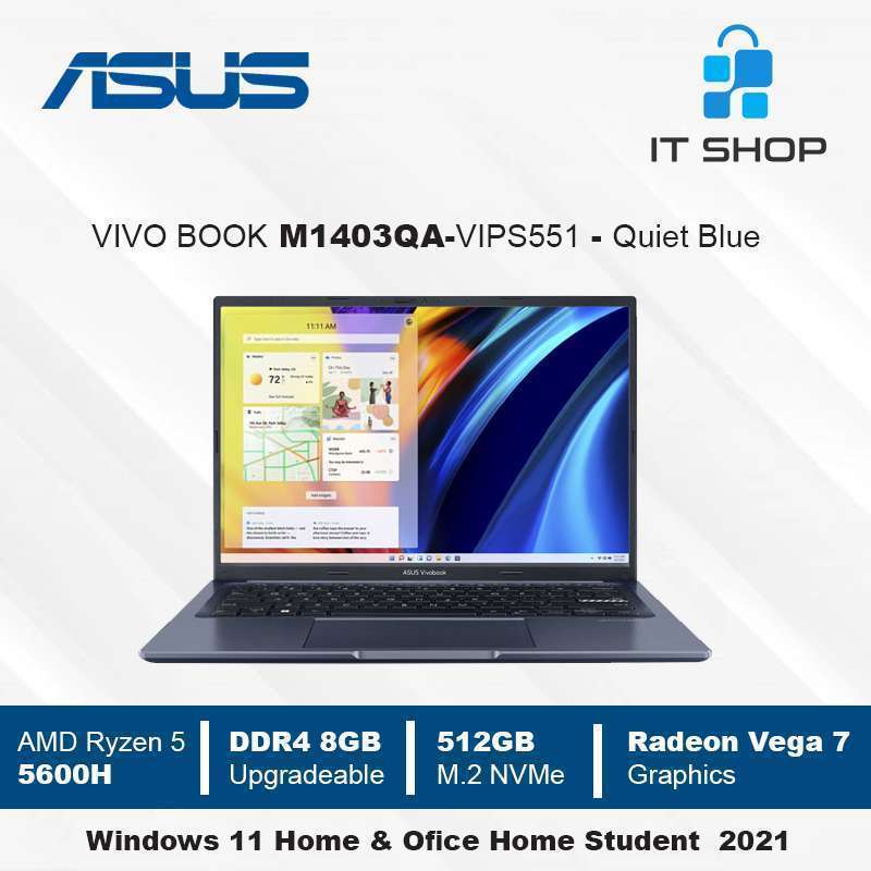 Jual ASUS Vivo Book M1403QA Ryzen 5 5600H 8GB/16GB 512GB/ RADEON VEGA