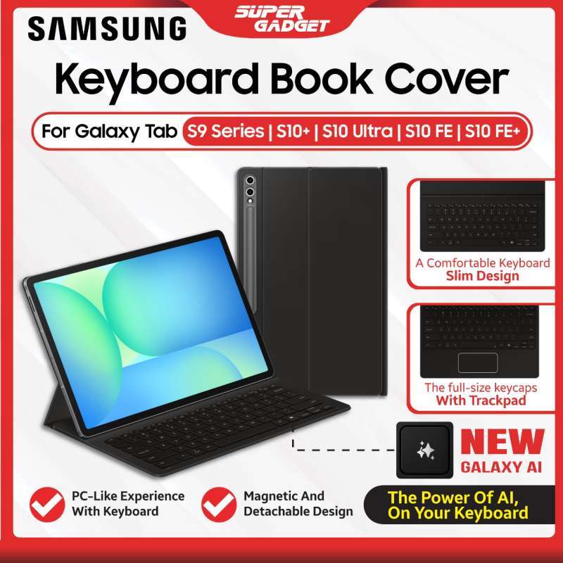 Keyboard Book Cover Samsung Tab S Series S10 FE S10 FE+ S10+ S10 Ultra S9