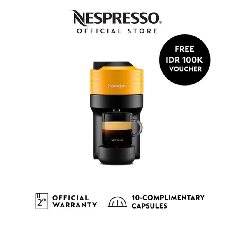 Jual Nespresso Vertuo Pop Coffee Machine, Yellow (Mesin Kopi) di Seller