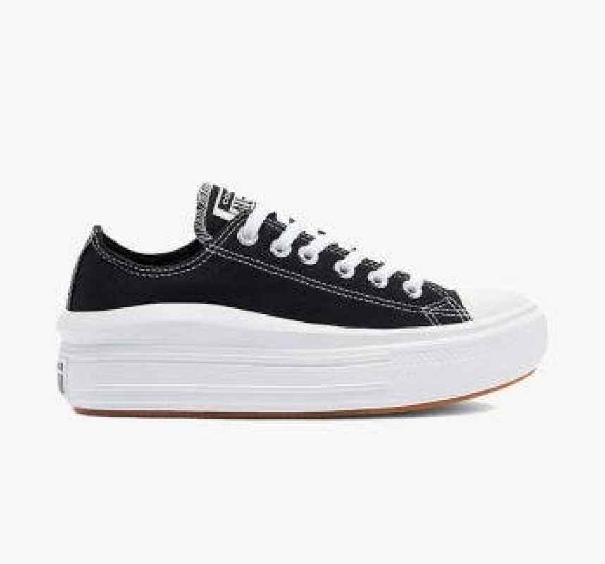 Converse Chuck Taylor All Star Move OX (A/W) Sepatu Sneakers Wanita  Black/White [CON570256C]