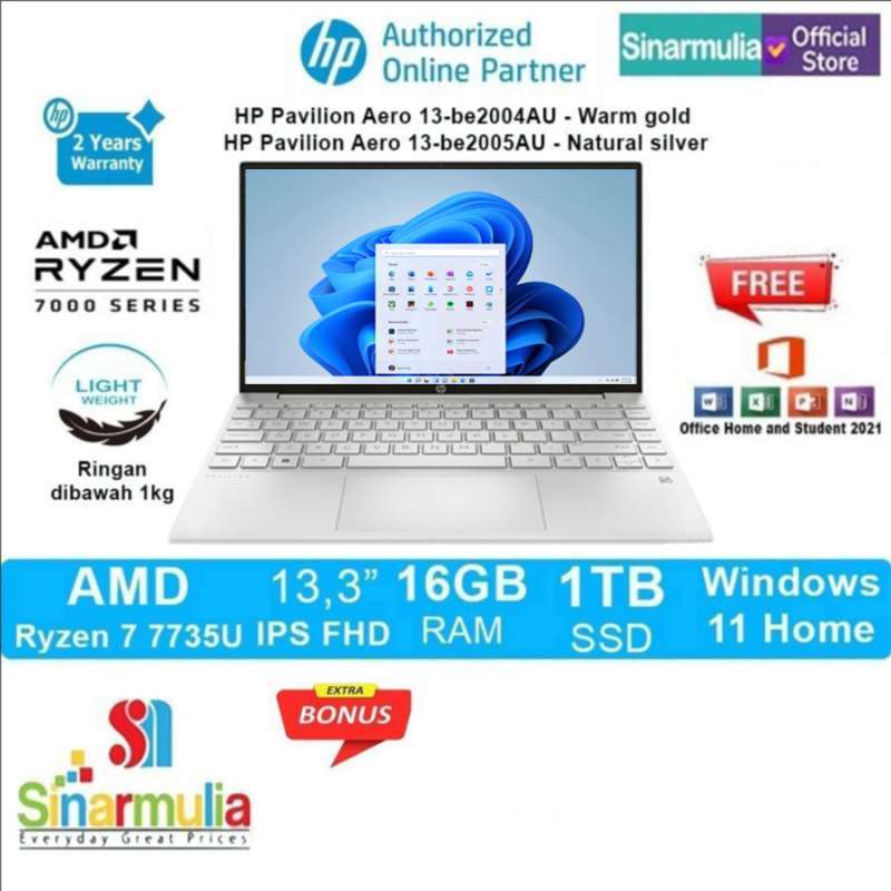 2005 Hp Computer Promo Laptop Hp Pavilion Aero 13-be2004au/2005au Ryzen 7 7735u 1tb Ssd ...