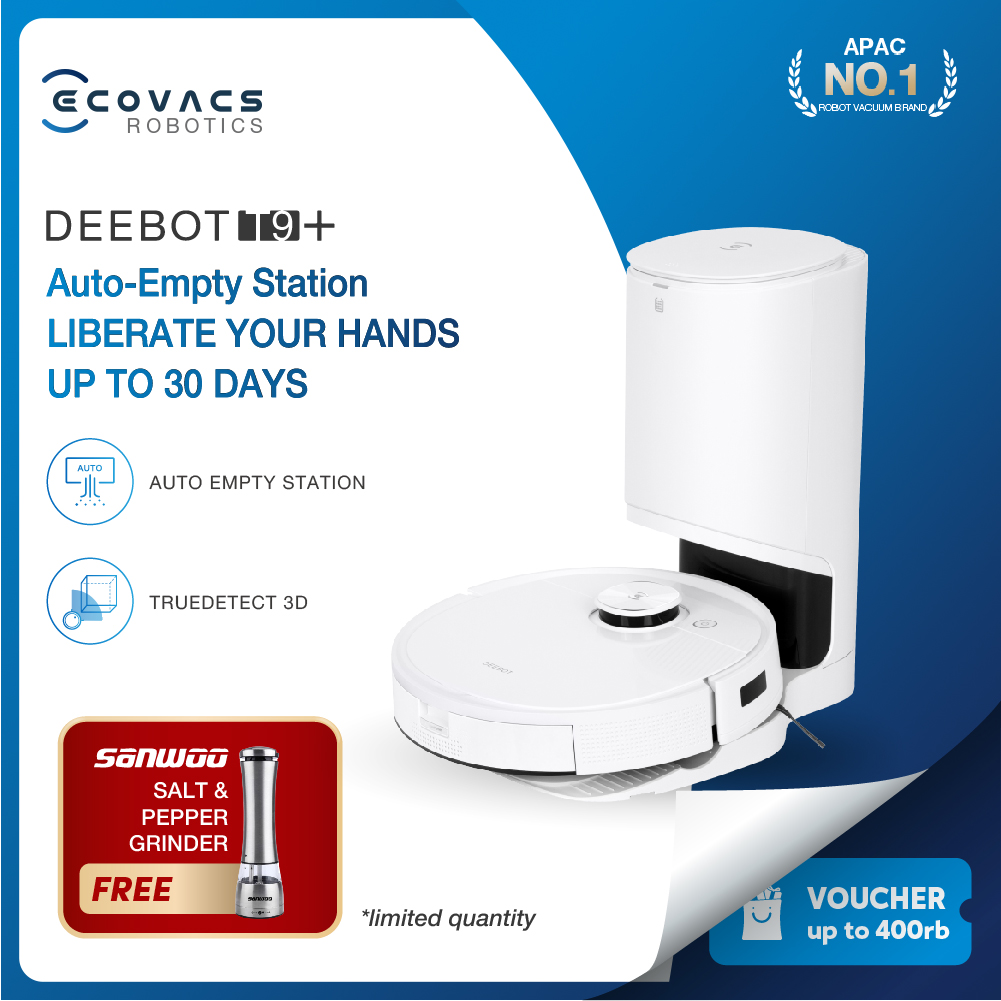 Jual Ecovacs DEEBOT T9 + Auto Empty Station Robot Vacuum Cleaner Sapu