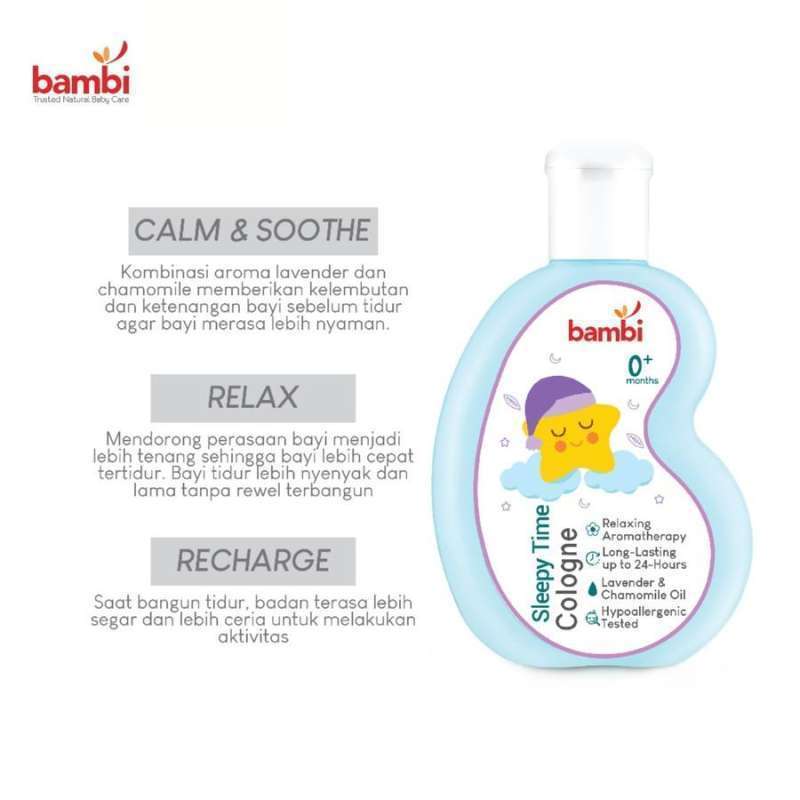 Bambi Baby Cologne Sleepy Time Relaxing Aromatherapy 100ml