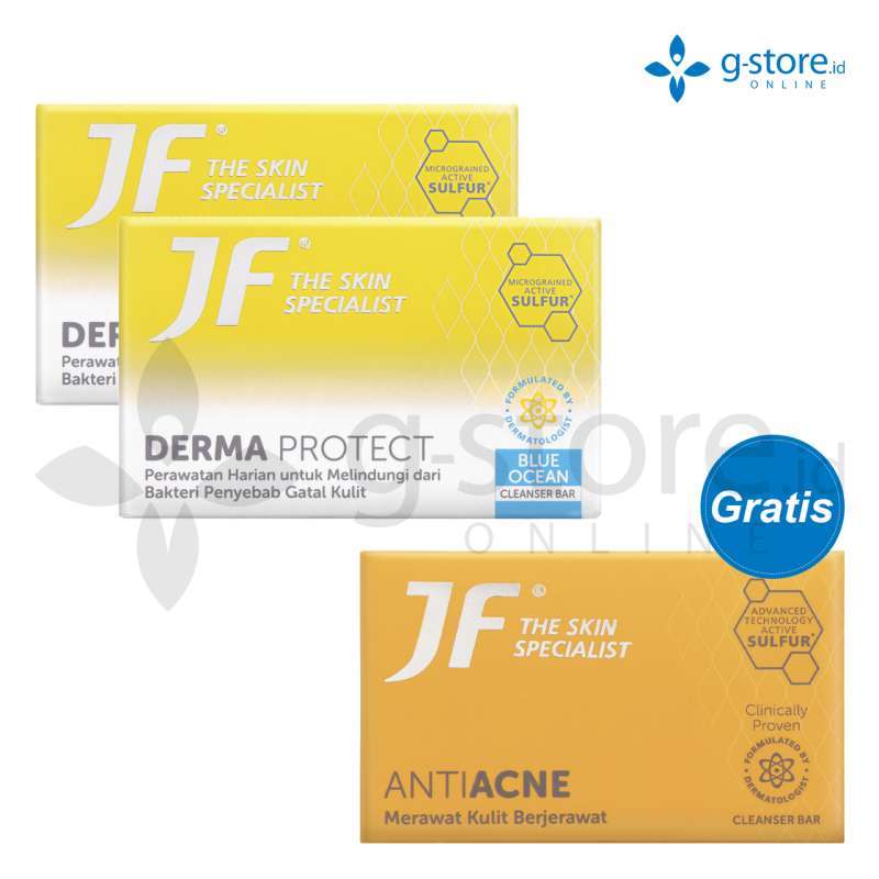 Jual Beli 2 Jf Derma Protect Cleanser Bar Blue Ocean 90 Gr Gratis 1 Jf