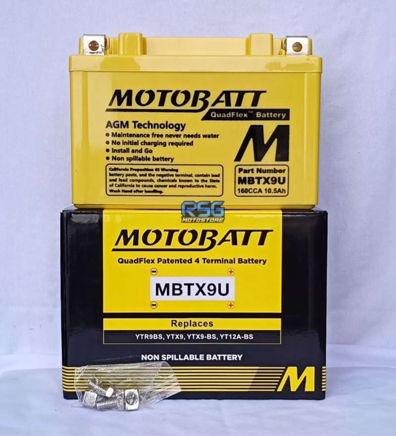 【AKI】 Jual Aki Motobatt Quadflex Mbtx9u Klx 230 Standar R SE Sm