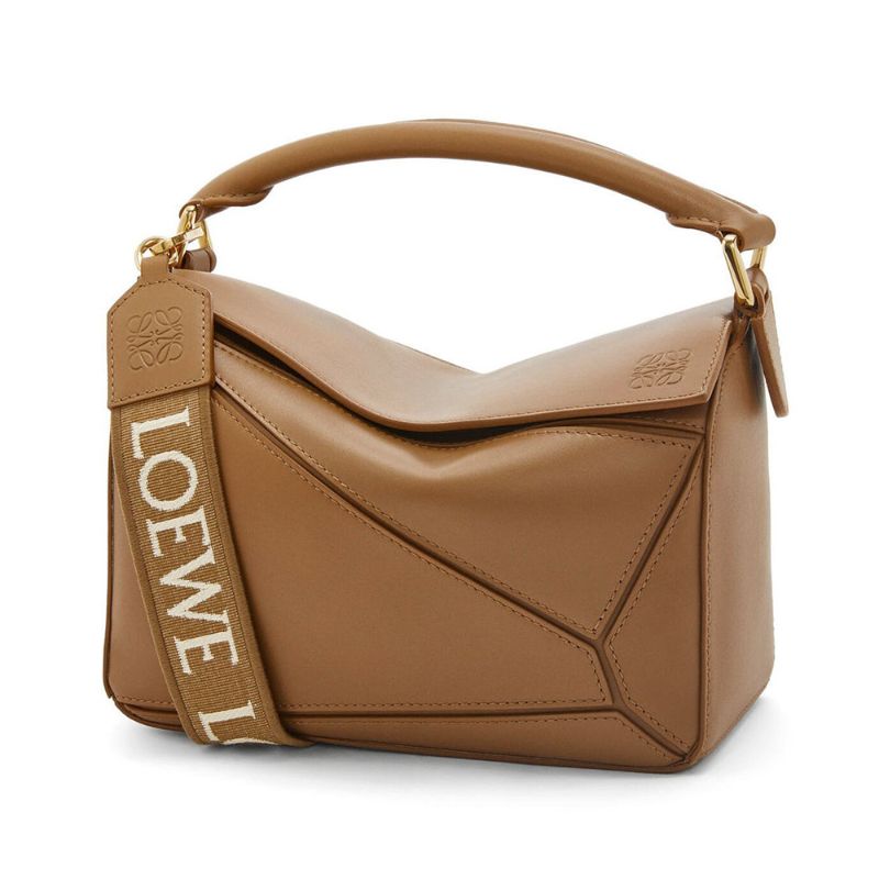 Jual Loewe Small Puzzle Bag Satin Calfskin Leather Oak di Seller