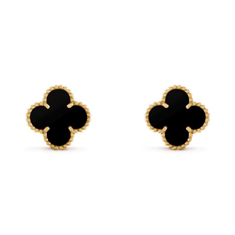 Promo Van Cleef Arpels Vintage Alhambra Earrings Yellow Gold
