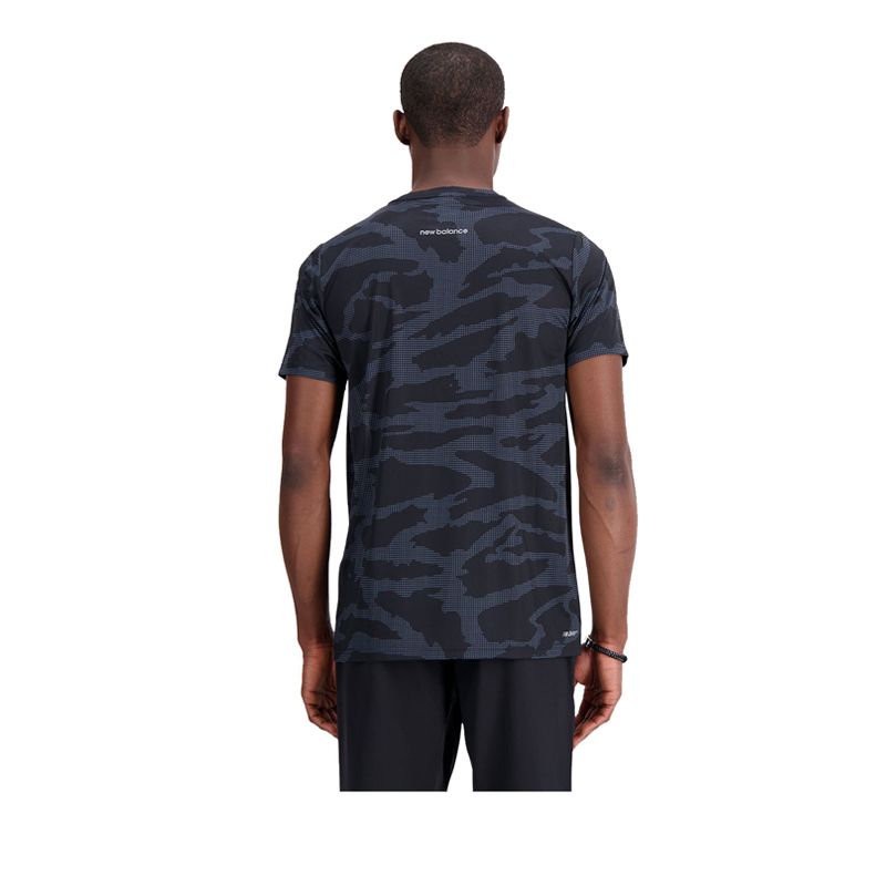 Jual New Balance Men Running Printed Accelerate Short Sleeve Kaos Lari