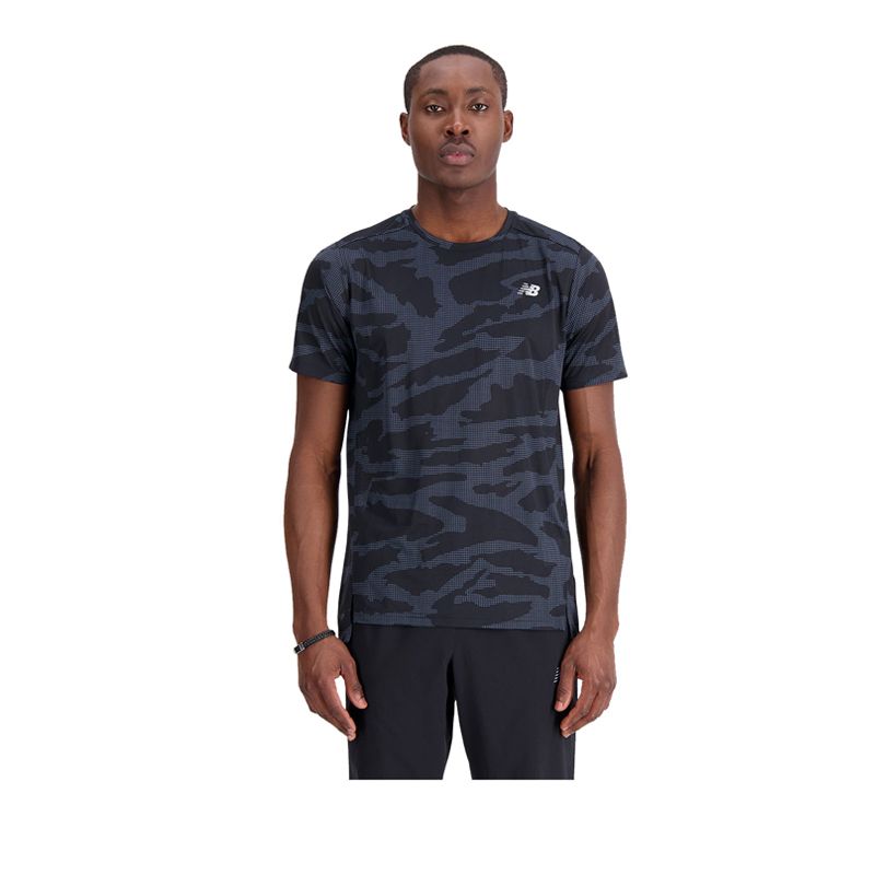 Jual New Balance Men Running Printed Accelerate Short Sleeve Kaos Lari