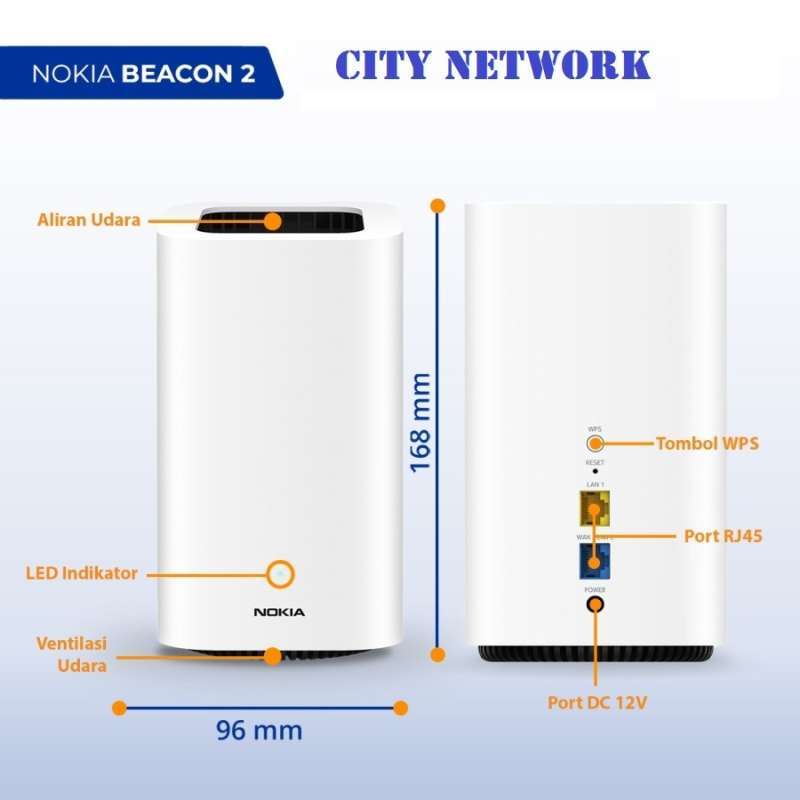 Jual Nokia Wifi Beacon 2 Home Wifi Gateway - Mesh Router Extender ...