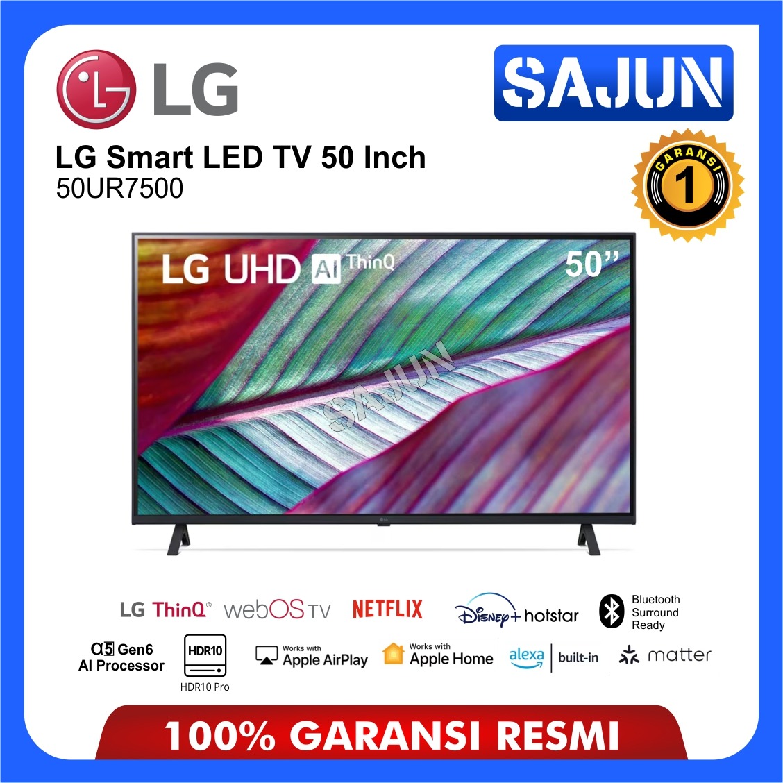 Jual LG Smart TV LED 4K UHD 50UR7500 AI ThinQ TV 50 Inch 50UR7500PSC Di jual-lg-smart-tv-led-4k-uhd-50ur7500-ai-thinq-tv-50-inch-50ur7500psc-di