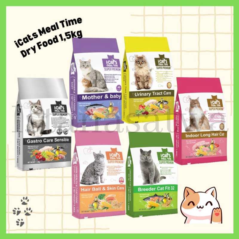 iCats Meal Time 1,5Kg Makanan Kucing Kering Super Premium Cat Food