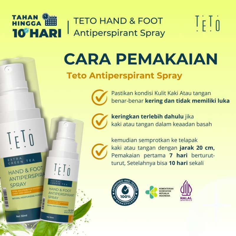 Promo [super Promo] Paket Mix Teto Hand And Foot Spray Green Tea 30ml ...