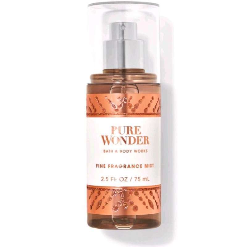 BATH BODY WORKS BBW PURE WONDER TRAVELSIZE FRAGRANCE BODY MIST 75 ML  PEWANGI BADAN