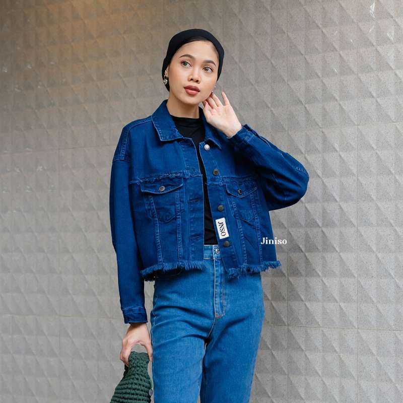 Jaket jeans blue black store