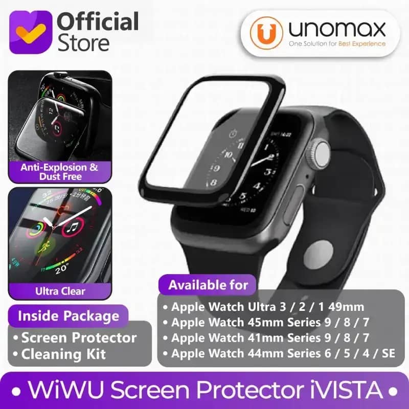 Screen Protector Apple Watch 41mm 45mm Series Ultra  49mm WiWU iVISTA Full Cover Film - Main Image