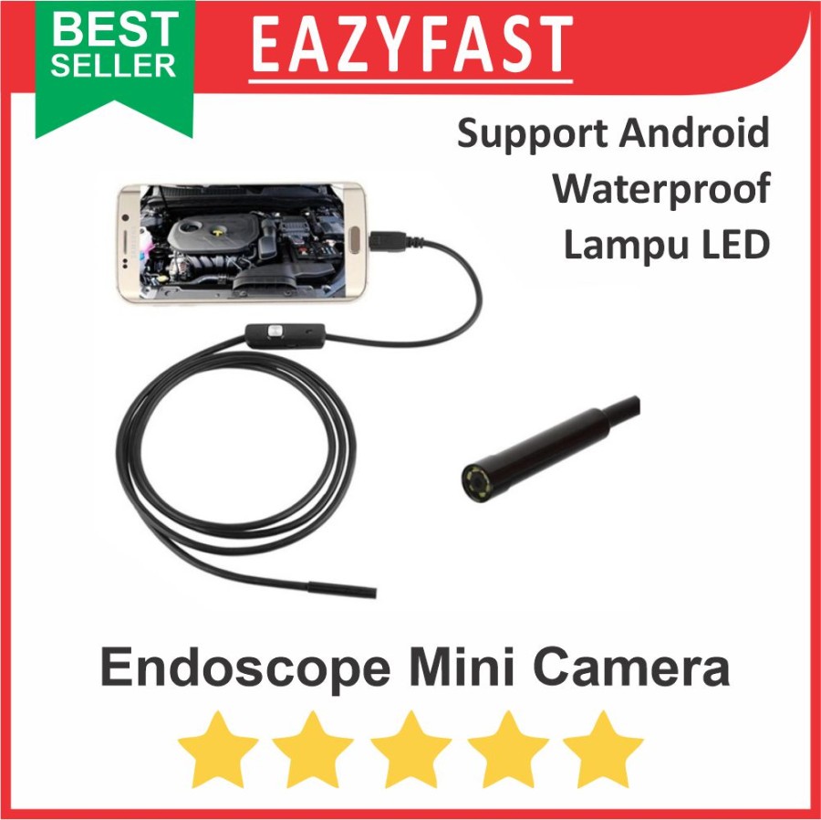 Jual Endoscope Camera USB Android Endoskop Kamera Lampu LED Waterproof