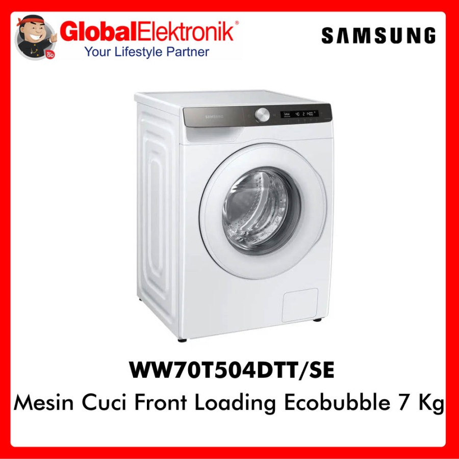 Promo Samsung Ww70t504dtt/se Mesin Cuci Front Loading W/ Ecobubble 7kg