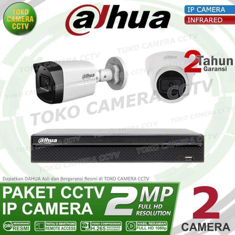 PAKET CCTV IP CAMERA DAHUA 2MP CHANNEL KAMERA
