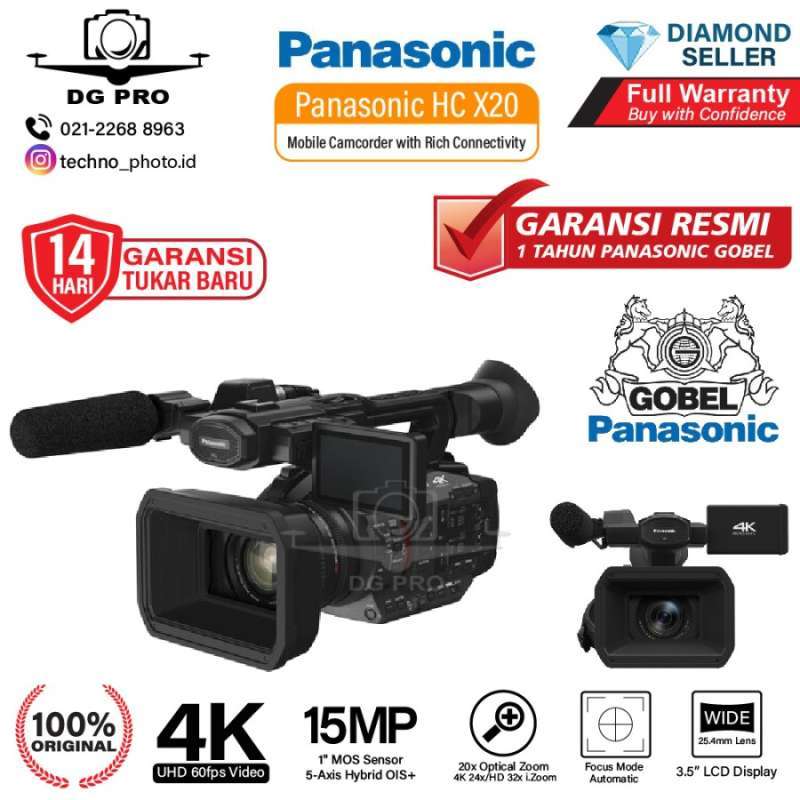 Promo Panasonic Hc X20 Mobile Camcorder With Rich Connectivity