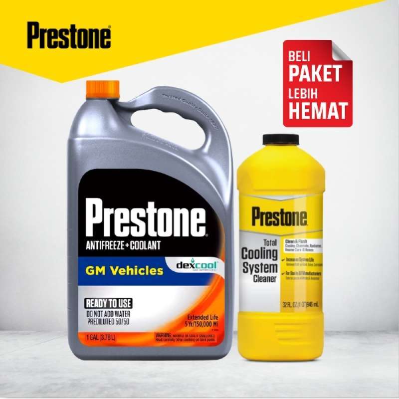 Jual Prestone [bundle] Dexcool 50/50 + Cooling System Cleaner 946 Ml