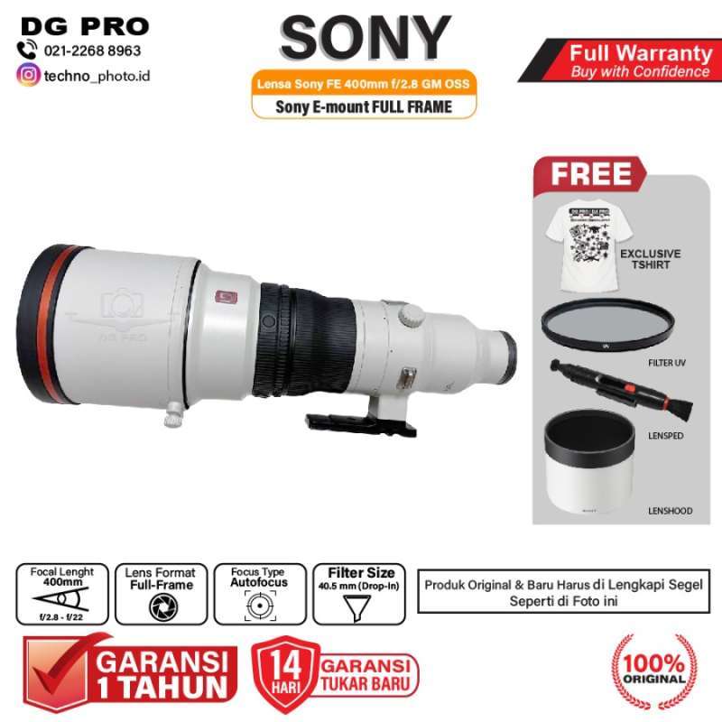 Lensa Sony FE 400mm GM OSS Lens