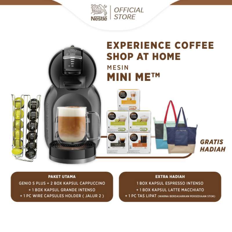 Promo Nescafe Dolce Gusto Mini Me Piano + 2 Box Capsules Cappucino