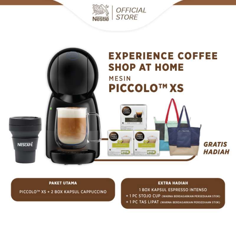 Promo Nescafe Dolce Gusto Piccolo XS + 2 box Capsules Cappuccino Diskon