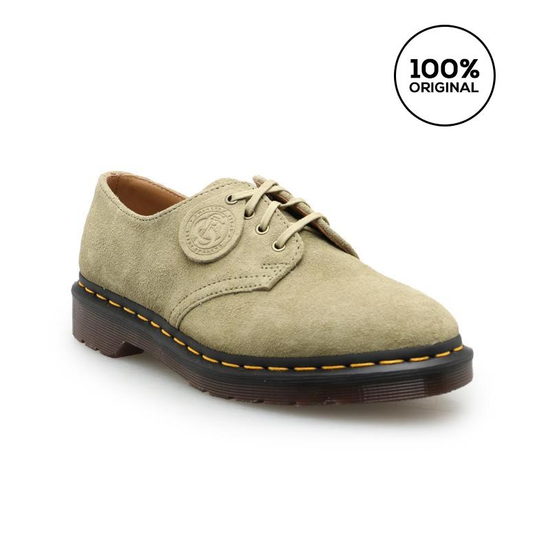 Jual Dr. Martens Smiths Suede Dress Shoes Pale Olive 30564358