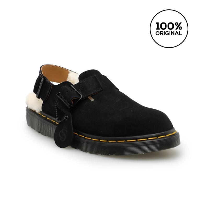 Martens Jorge Made In England Shearling Slingback Mules Black  [27717001]