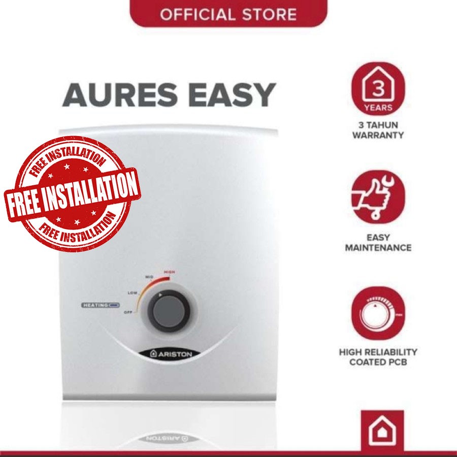 Jual Water Heater ARISTON Instan Aures Easy / Pemanas Air Ariston Aures