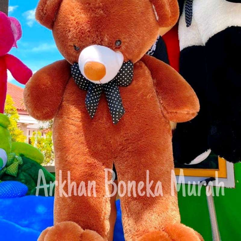 Promo Termurah Boneka Teddy Bear Pita Besar Super Jumbo Tinggi 1.5 Meter Bahan Bulu Resfur Coklat Diskon 51 Di Seller Arkhan Boneka Balonggandu Kab. Karawang Blibli