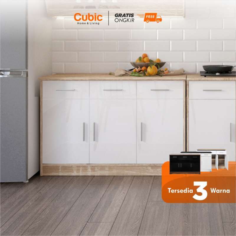 Promo Cubic Kitchen Set 3 Pintu Minimalis / Rak Bawah Dapur / Elena Ave ...