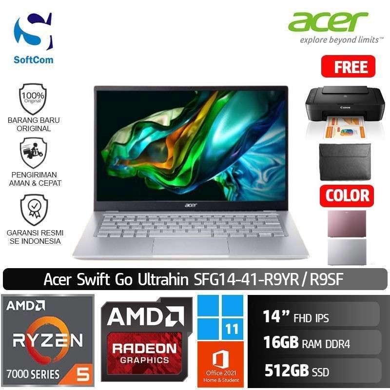 Swift R9yr Jual Acer Swift Go 14 Sfg14 41 R9yr R9sf Notebook [ryzen 5 7530u/16gb ...