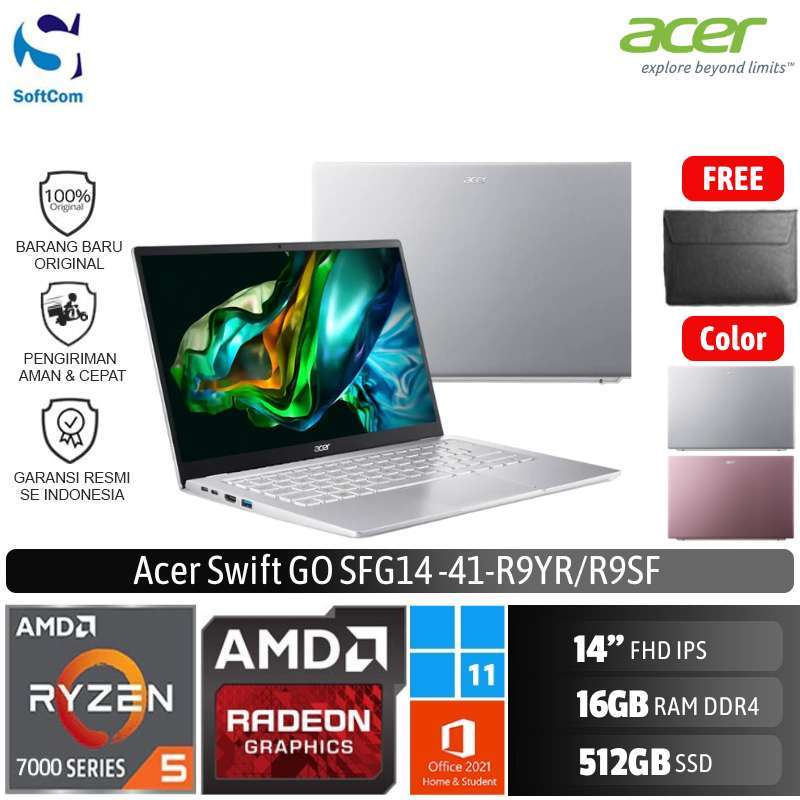 Swift R9yr Promo Acer Swift Go 14 Sfg14 41 R9yr R9sf Notebook [ryzen 5 7530u/16gb ...