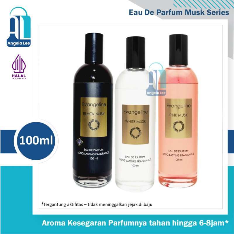 Evangeline Eau De Parfum White Black Pink Musk Series Natural Spray 100ml  Tahan Lama