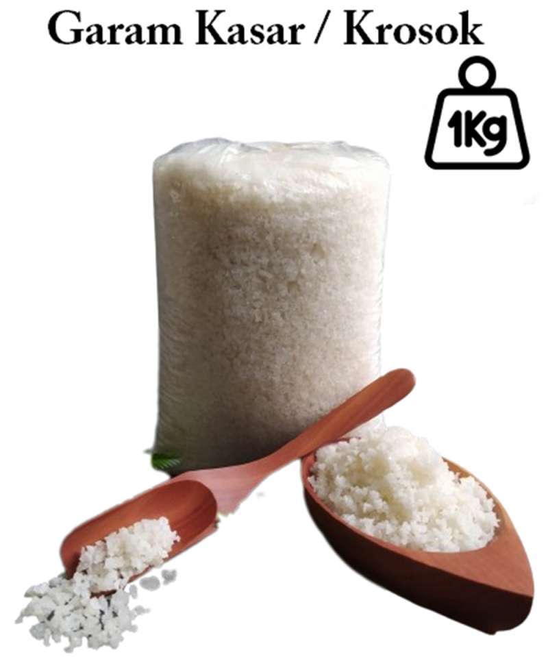 Promo Garam Kasar 1 Kg / Garam Krosok / Garam Murni Asli / Garem Kasar ...