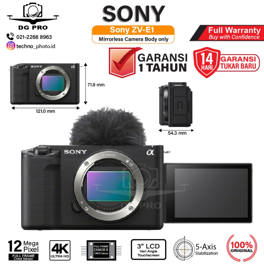 Jual Sony Zv E1 Kit Original Murah - Harga Diskon Mei 2024 | Blibli