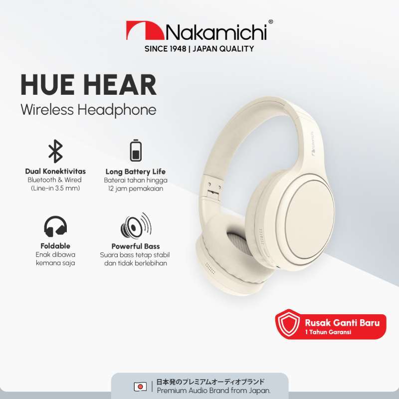 Nakamichi My Music Hue Hear Super Bass Wireless Bluetooth Headphones